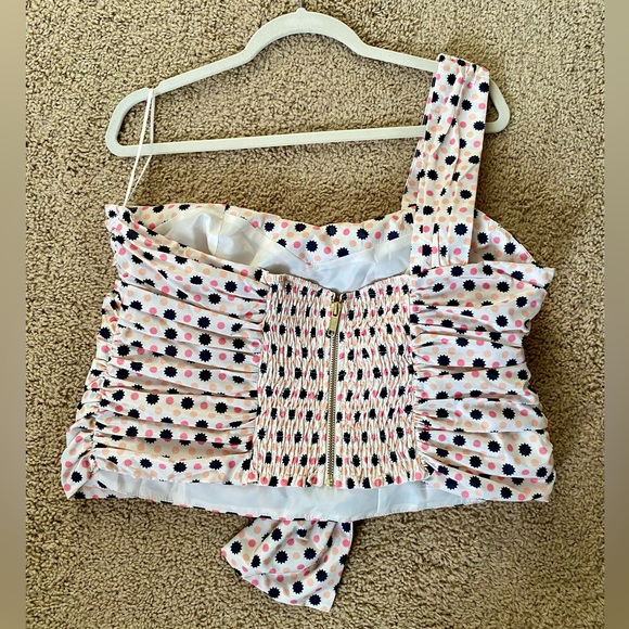 Anthropologie Maeve Bow-Tie One Shoulder Tank Top - Picture 7 of 10